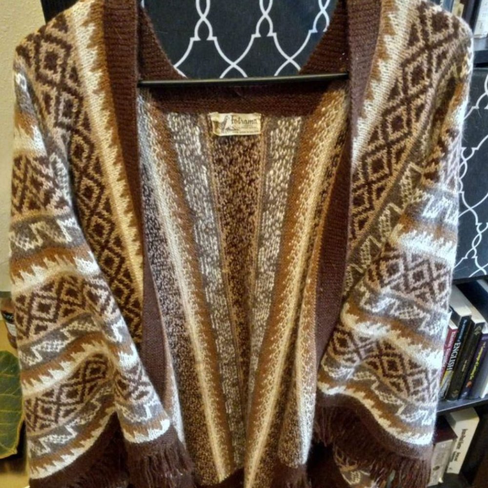 Vintage Alpaca Wool Shawl